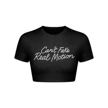 Load image into Gallery viewer, CFRM CRYSTAL WOMENS BLACK CROP T-SHIRT
