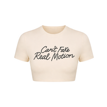Load image into Gallery viewer, CFRM CRYSTAL WOMENS CREAM CROP T-SHIRT
